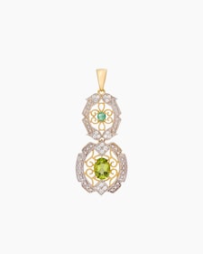 Produktabbildung für Anhänger mit Peridot, Smaragd & Zirkon