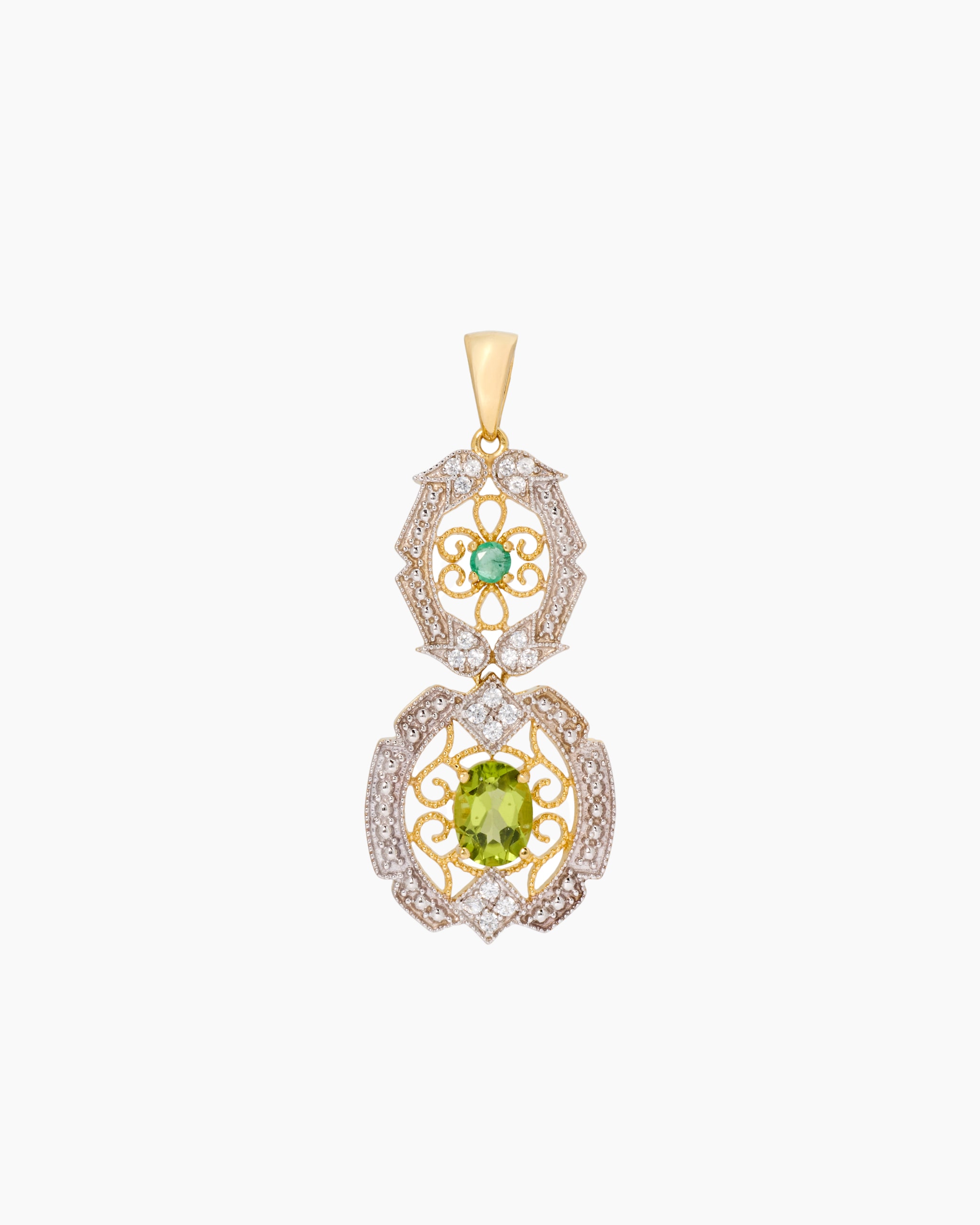 Produktabbildung für Anhänger mit Peridot, Smaragd & Zirkon