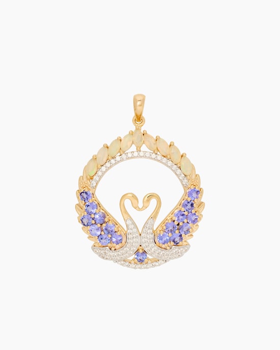 Produktabbildung für Anhänger mit Opal, Tansanit & Zirkon