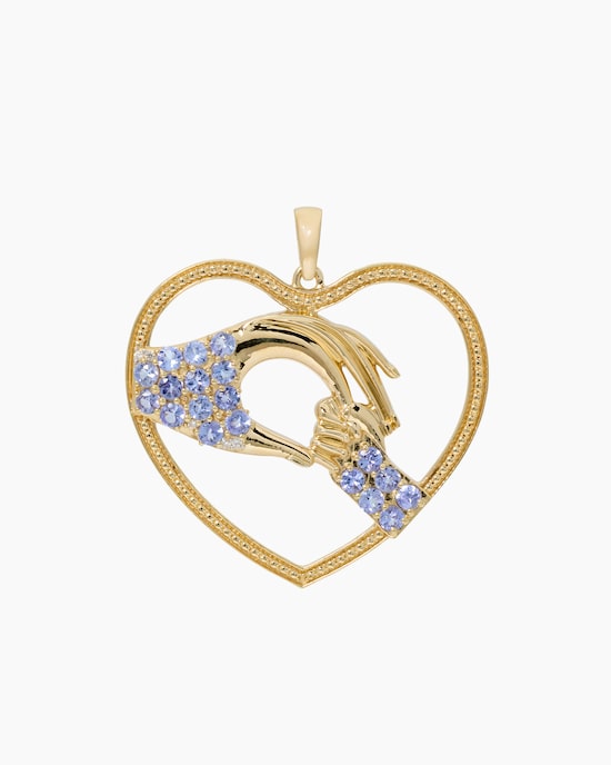 Produktabbildung für Anhänger mit Tansanit AAA + Zirkon