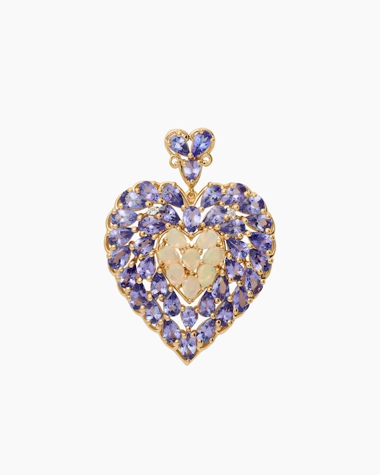 Produktabbildung für Anhänger mit Tansanit AAAA, Opal + Zirkon