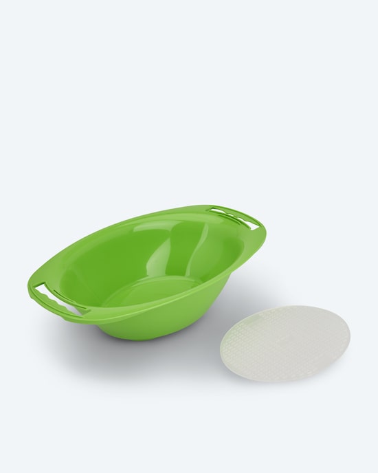 Produktabbildung für Auffangschale oval mit Sieb