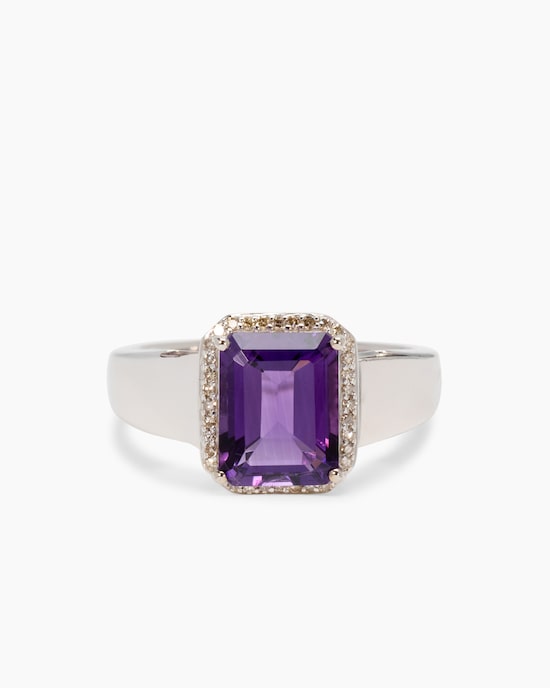 Produktabbildung für Ring mit Amethyst & Diamanten