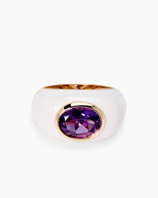 Produktabbildung 1 für Ring mit Emaille-Lack und Amethyst