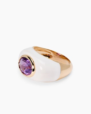 Produktabbildung 3 für Ring mit Emaille-Lack und Amethyst