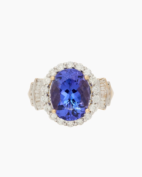 Produktabbildung für Ring mit Tansanit AAAAA, Diamant & Brillant