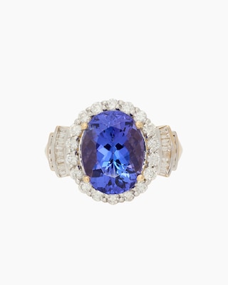 Produktabbildung 1 für Ring mit Tansanit AAAAA, Diamant & Brillant