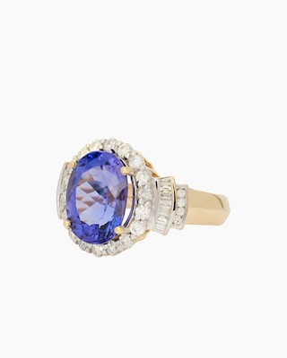Produktabbildung 3 für Ring mit Tansanit AAAAA, Diamant & Brillant