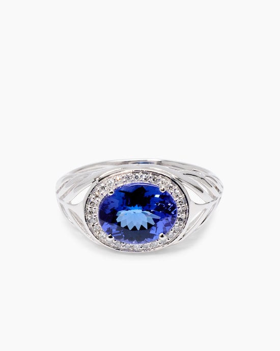 Produktabbildung für Ring mit Tansanit AAAAA Blaues Gold von Afrika & Brillanten
