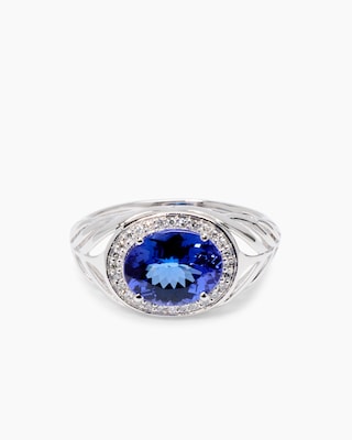 Produktabbildung 2 für Ring mit Tansanit AAAAA Blaues Gold von Afrika & Brillanten