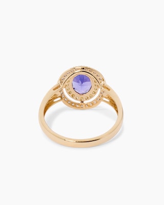 Produktabbildung 4 für Ring mit Tansanit AAAAA Blaues Gold von Afrika & Brillanten