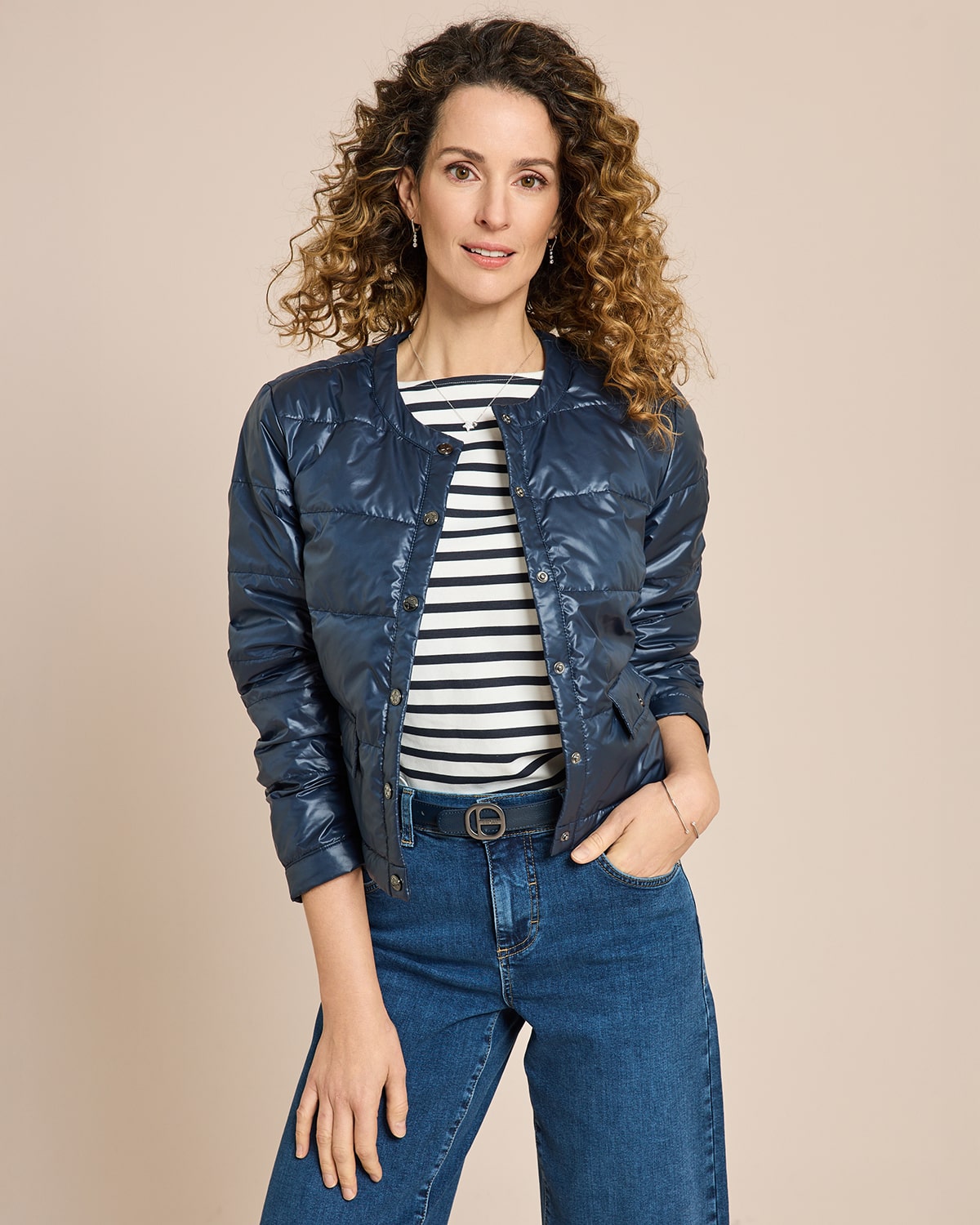 Produktabbildung für Steppjacke mit Druckknöpfen