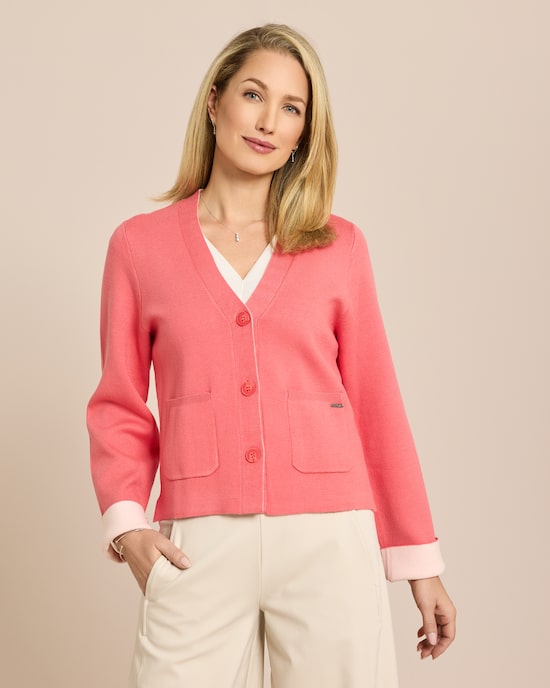 Produktabbildung für Double Face Strickjacke