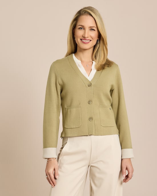 Produktabbildung für Double Face Strickjacke