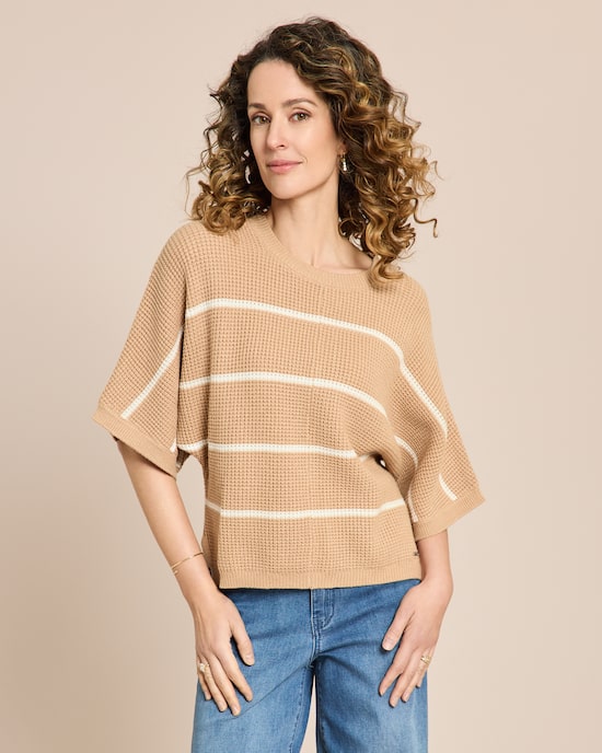 Produktabbildung für Oversize Pullover Waffelstrick