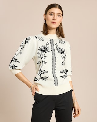 Produktabbildung 1 für Pullover mit Rosenjacquard Couture
