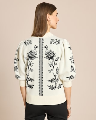 Produktabbildung 4 für Pullover mit Rosenjacquard Couture