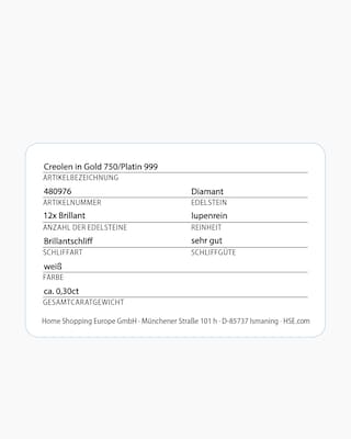 Produktabbildung 2 für Brillant-Creolen ca. 0,30 ct