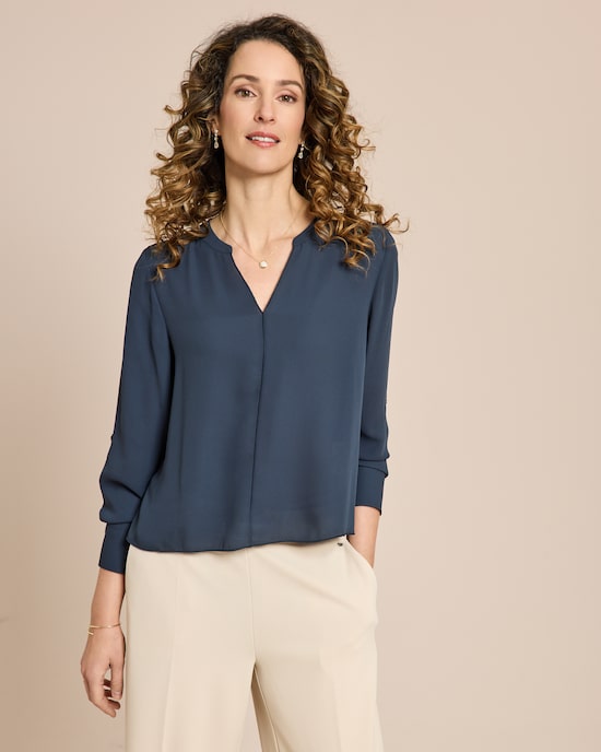 Produktabbildung für Bluse mit Ziernähten