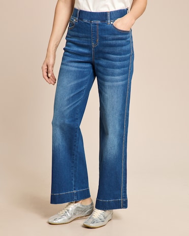 Produktabbildung für Wide Leg Jeans zum Schlupfen