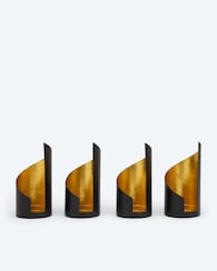 Produktabbildung für Stumpenkerzenhalter "Gold", 4tlg.