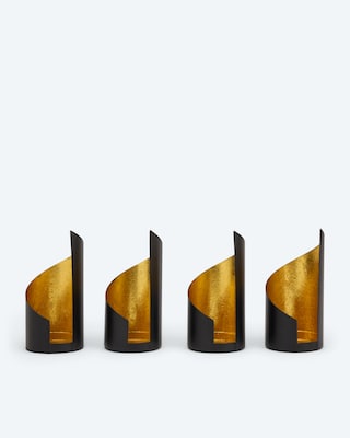Produktabbildung 1 für Stumpenkerzenhalter "Gold", 4tlg.