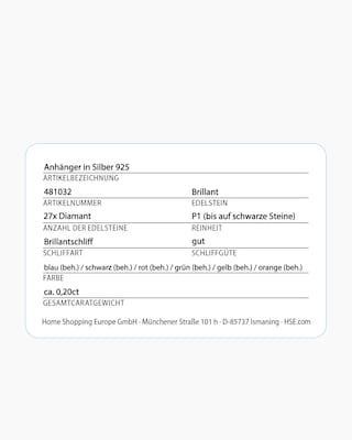 Produktabbildung 2 für Diamant-Anhänger 0,20 ct