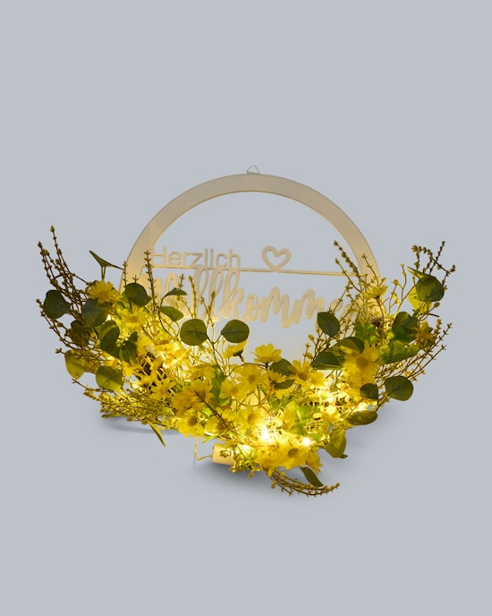 Produktabbildung für LED-Türkranz "Willkommen"