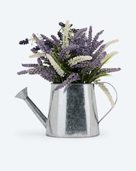 Produktabbildung für Deko-Gießkanne mit LEDs & Blumengesteck