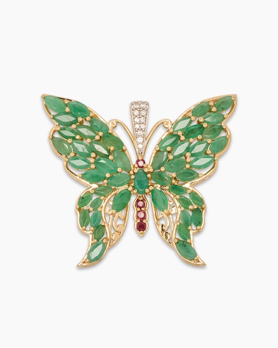 Produktabbildung für Anhänger mit Sambia Smaragd