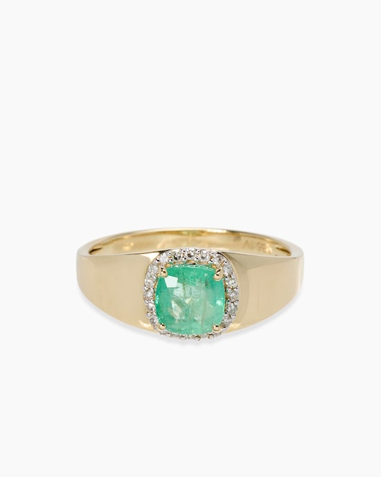 Produktabbildung für Ring mit Smaragd und Diamant