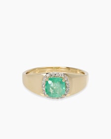 Produktabbildung für Ring mit Smaragd und Diamant
