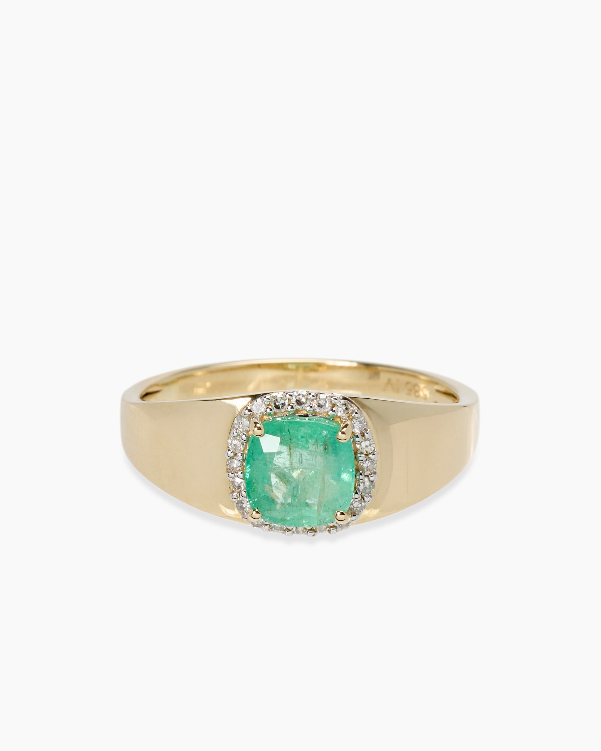Produktabbildung für Ring mit Smaragd und Diamant
