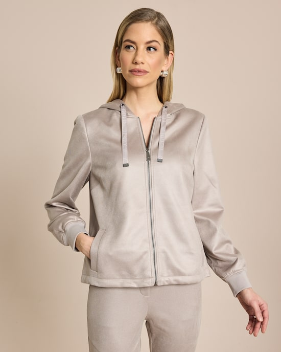 Produktabbildung für Jacke in Velourslederoptik mit Prägung