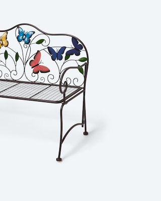 Produktabbildung 2 für Outdoor Deko-Bank "Schmetterlinge"
