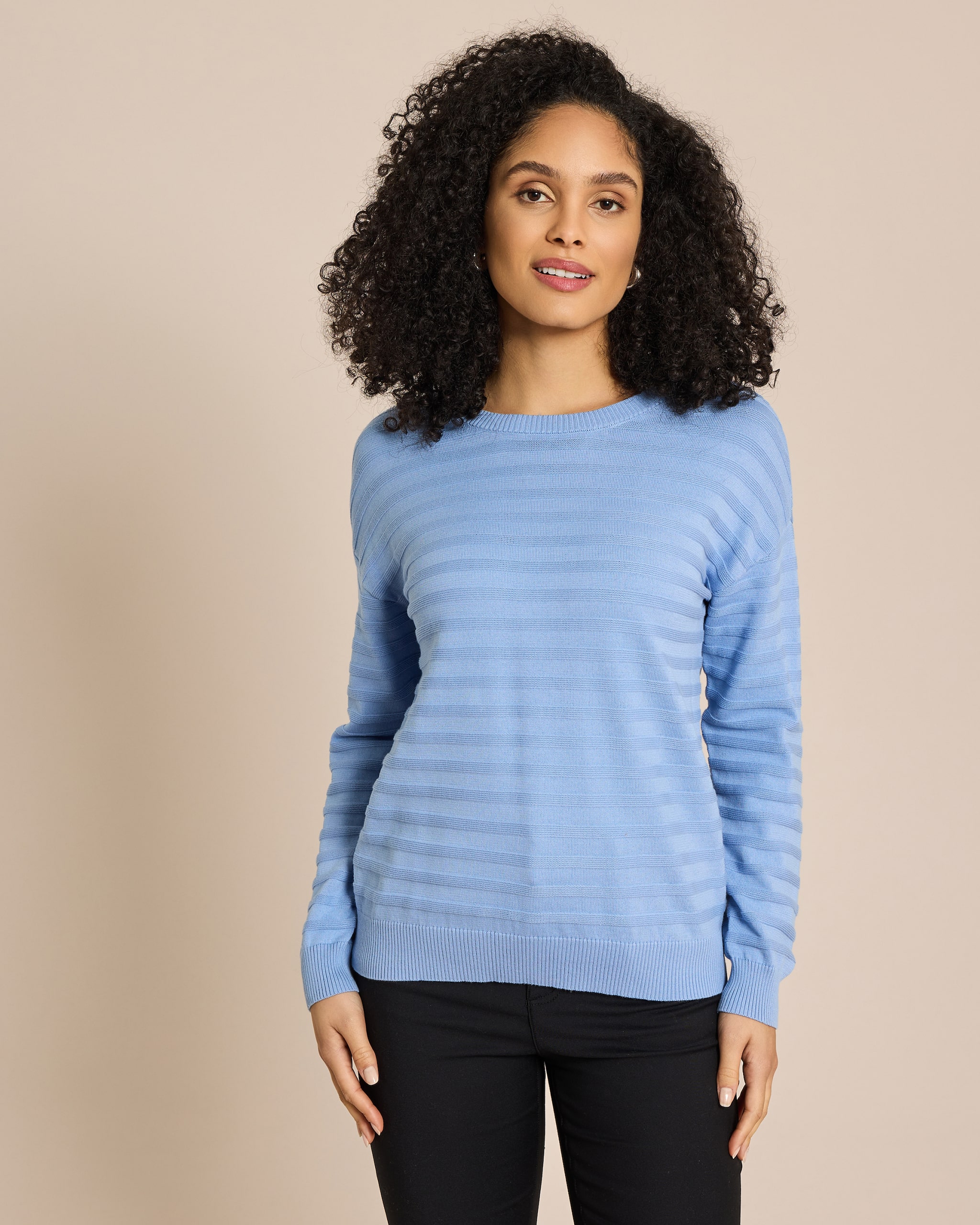 Produktabbildung für Pullover Supima Cotton Streifen tonal