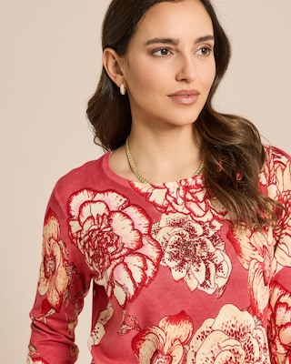 Produktabbildung 5 für Pullover Blumendruck mit Strass