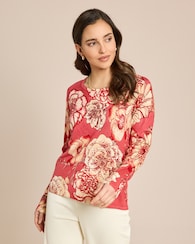 Produktabbildung für Pullover Blumendruck mit Strass