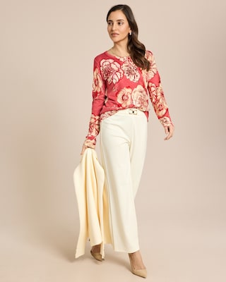 Produktabbildung 3 für Pullover Blumendruck mit Strass