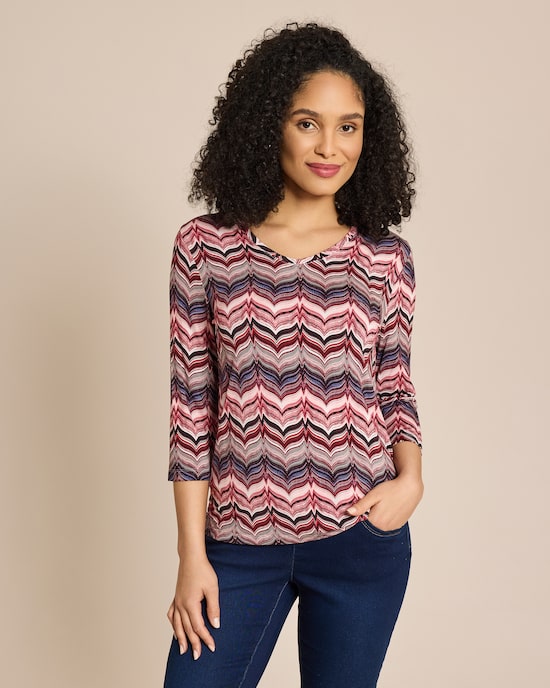 Produktabbildung für Shirt mit Druck im Zick Zack Design