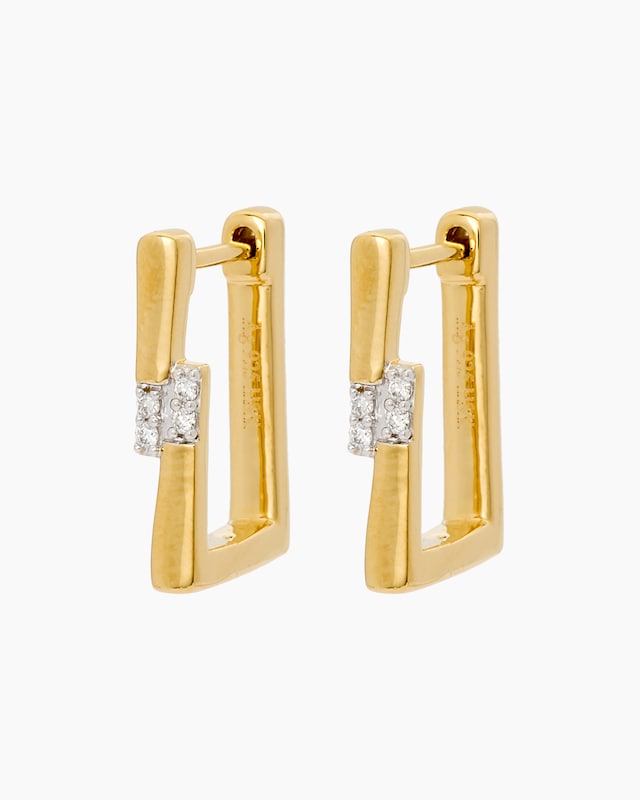 Brillant-Creolen, ca. 0,05 ct