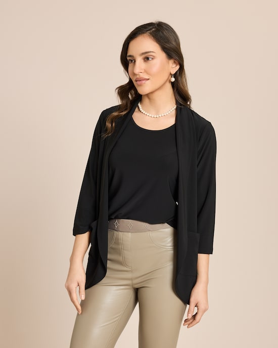 Produktabbildung für Cardigan mit Spitzenbesatz