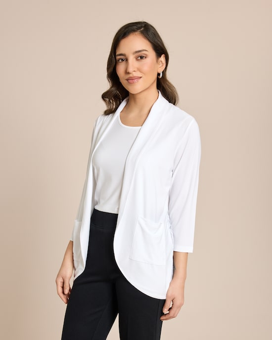 Produktabbildung für Cardigan mit Spitzenbesatz