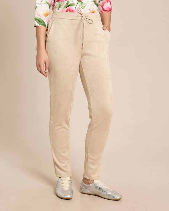 Produktabbildung für Relaxed Hose in Veloursleder-Optik