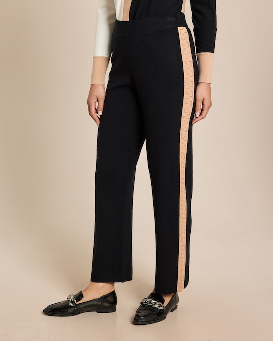 Produktabbildung für Lounge Strickhose mit Gallon-Streifen