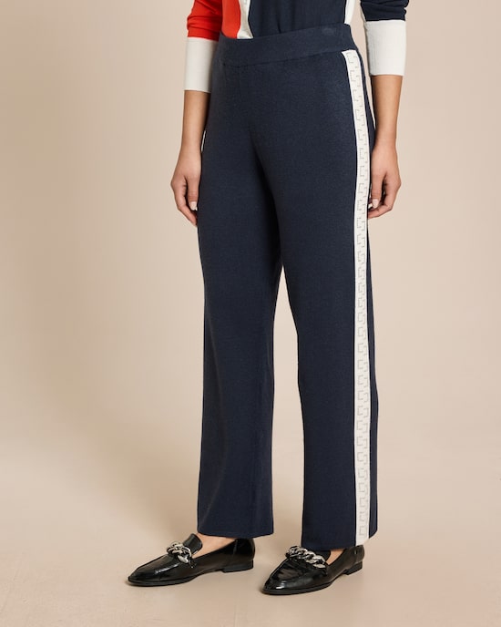 Produktabbildung für Lounge Strickhose mit Gallon-Streifen