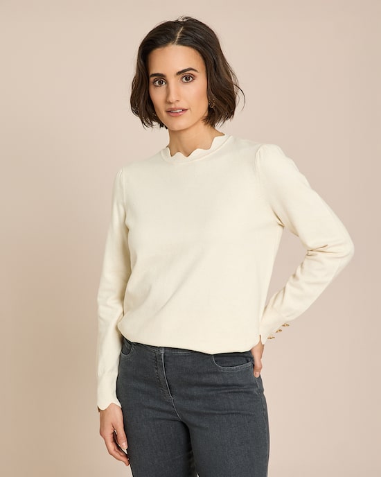 Produktabbildung für Pullover mit Wellenkanten