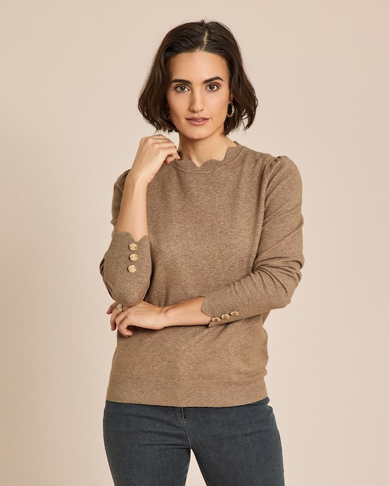 Produktabbildung für Pullover mit Wellenkanten