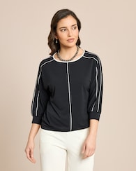 Produktabbildung für Shirt mit Kontrastbesatz