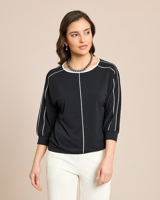 Produktabbildung für Shirt mit Kontrastbesatz